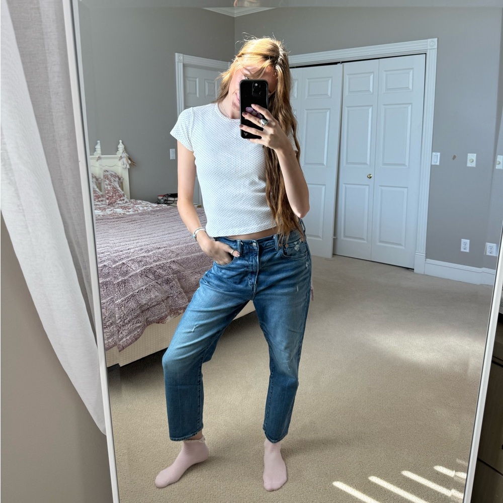 AE77 premium mom jeans